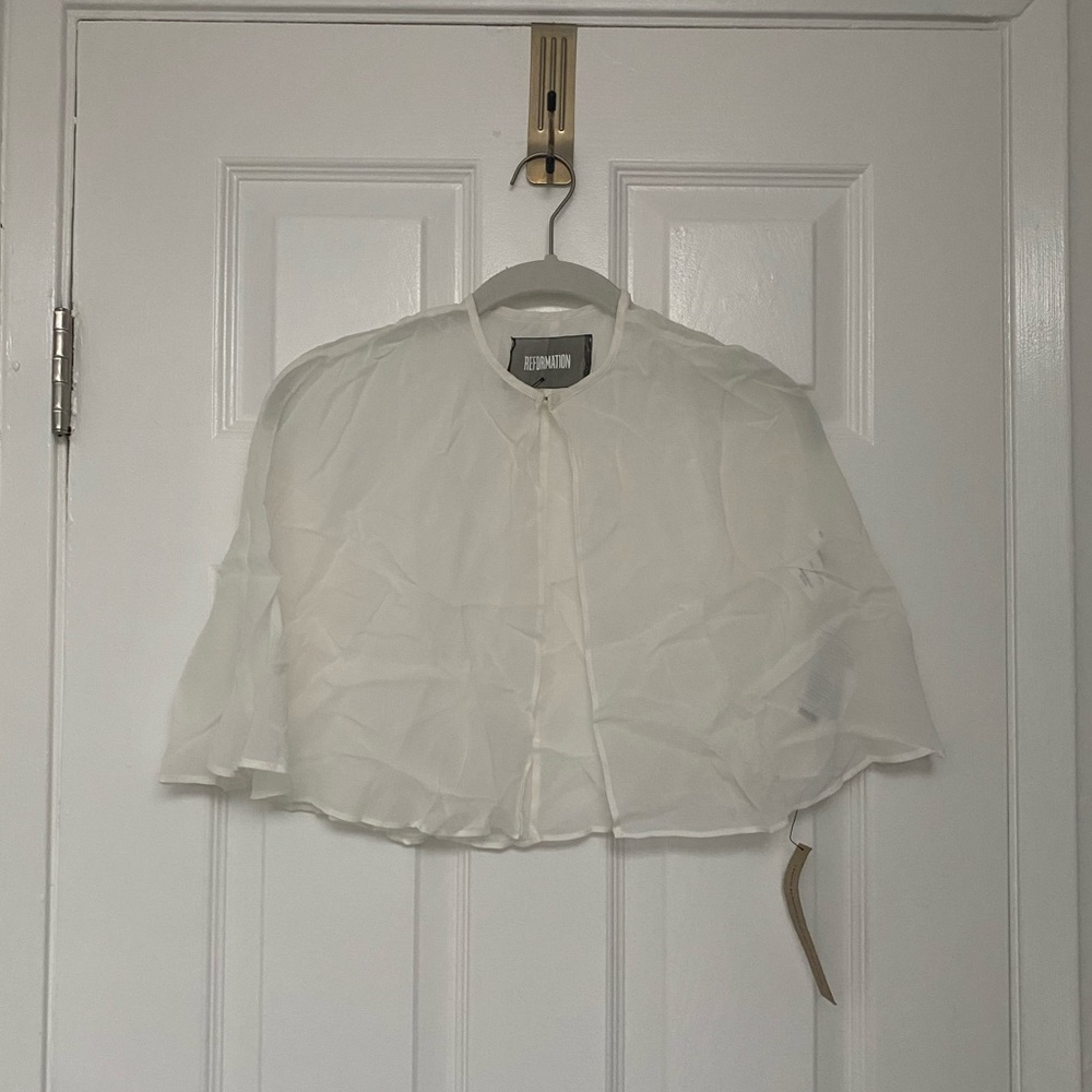 Reformation Viscose Bridal Cape Vedette XS NWT
